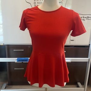 NWT Caution ToThe Wind, Short Sleeve Peplum Top (VS)